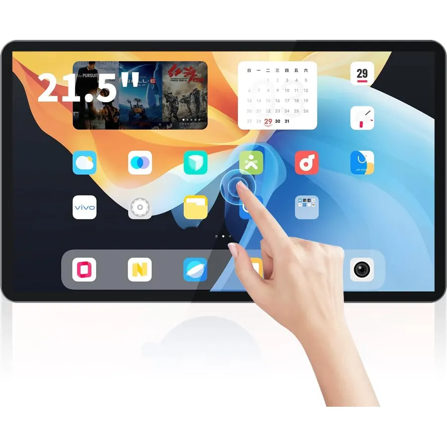 21.5 inch Android 14 Touchscreen Monitor Tablet, 16:9 FHD 1080P, WiFi & BT, Built-in Speakers, RK3576 4GB RAM & 32GB ROM, Smart Board for Classroom, Meeting & Game