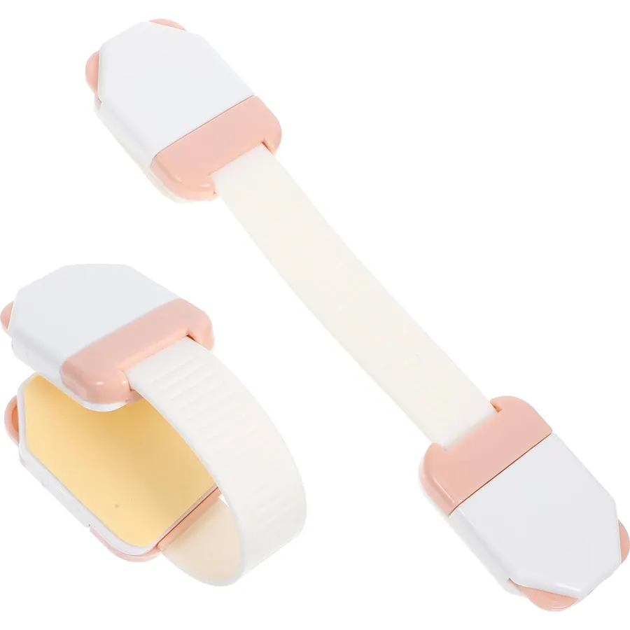 2pcs Childproof Cabinet Locks Flexible Strap Safety Latches