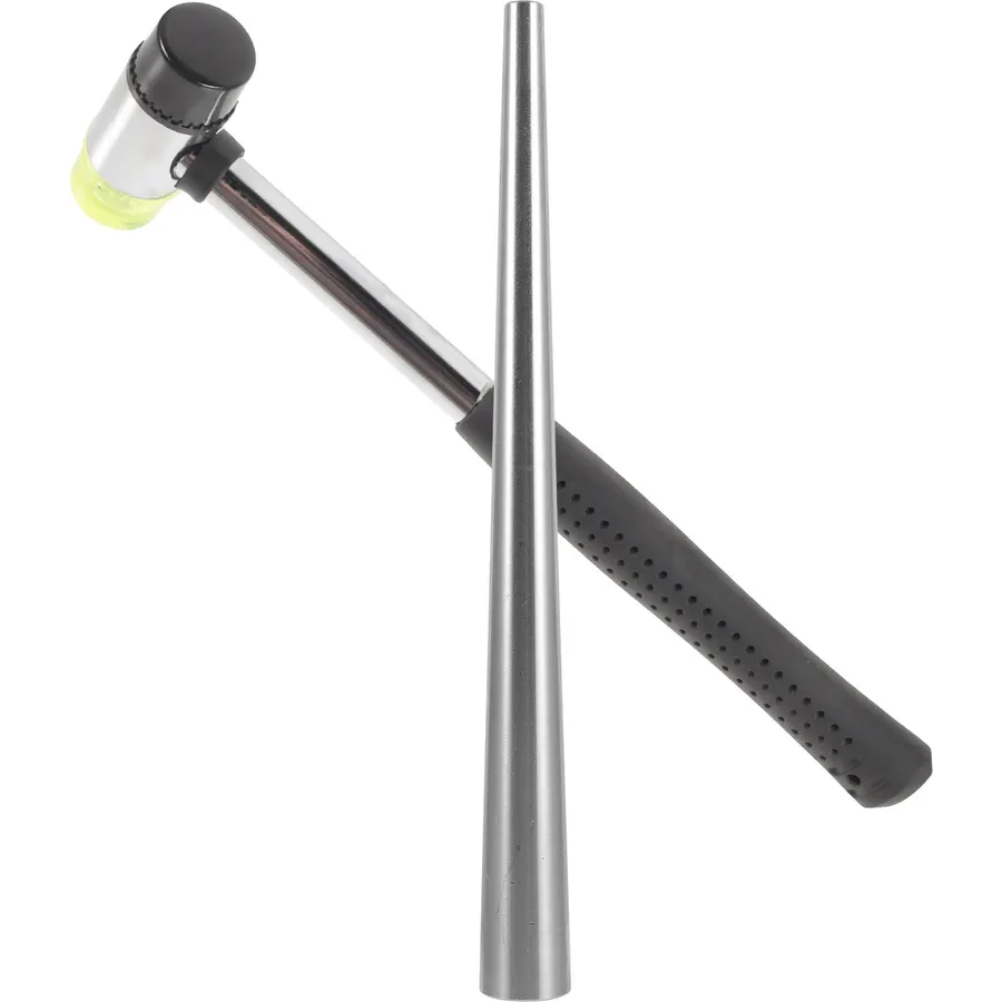 Angoily Portable Ring Adjuster Repair Mandrel Stick Set with Rubber Hammer