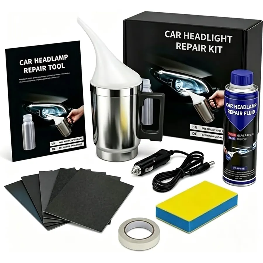 Atomizing Cup Car Headlight Restoration Kit for Yellow Oxidized Lenses100ml