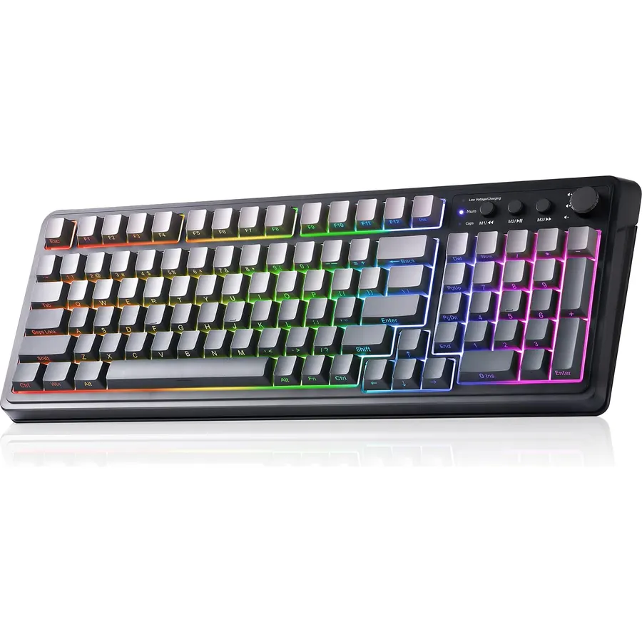 AULA Keyboard Gaming Wireless Creamy Computer Keyboards with Number Pad
