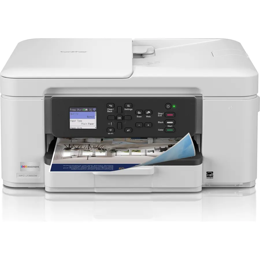 Brother INKvestment 1365 Wireless Color Inkjet All-in-One Printer with Automatic Duplex Printing and 1.8” Color Display | Includes Refresh Subscription Trial(1) (MFC-J1365DW)