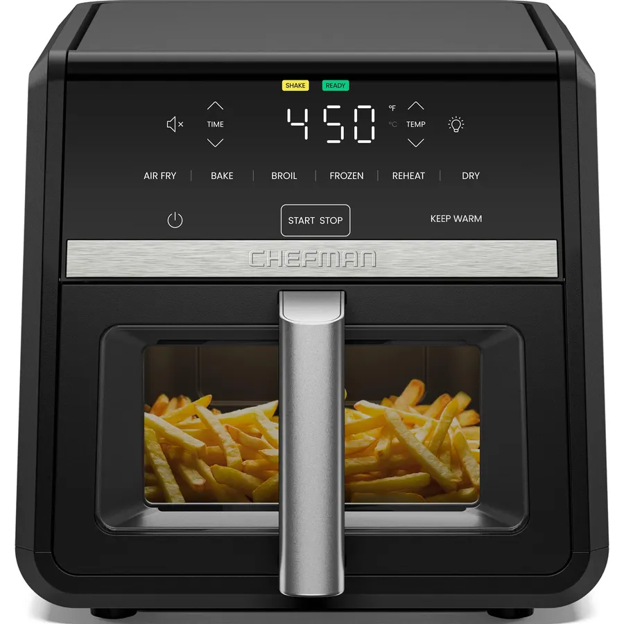 Chefman Air Fryer 9 Qt TurboFry 7-in-1 High-Powered 450°F Cooking for Crispier and Even Results