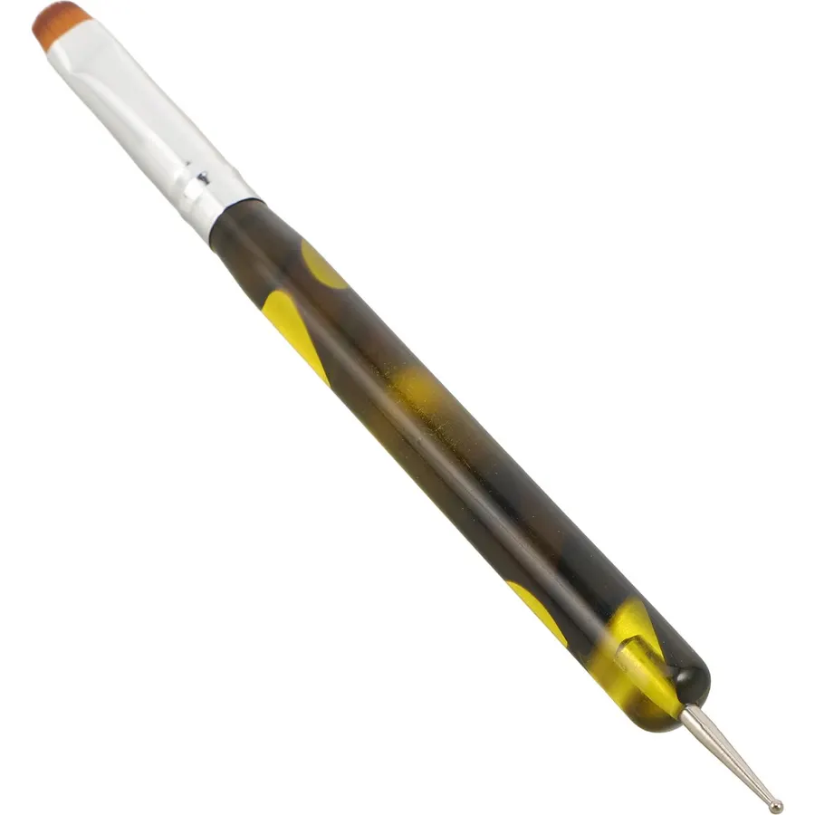 Double-ended French Manicure Nail Art Detail Brush, Acrylic Handle Tool