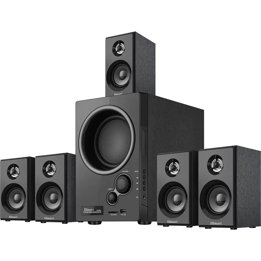 5.1 CH Surround Sound Bar with Dolby Audio, Sound Bars for TV, Wireless Subwoofer and Rear Speaker, Dolby Digital Plus, Bluetooth 5.3, Surround Sound System for Home Theater, 4K and HD TVs| HDMI and Optical