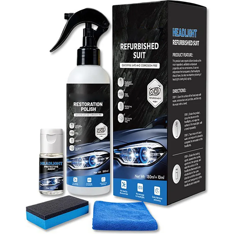 Headlight Restoration Kit Car Headlight Cleaner and Restorer Kit