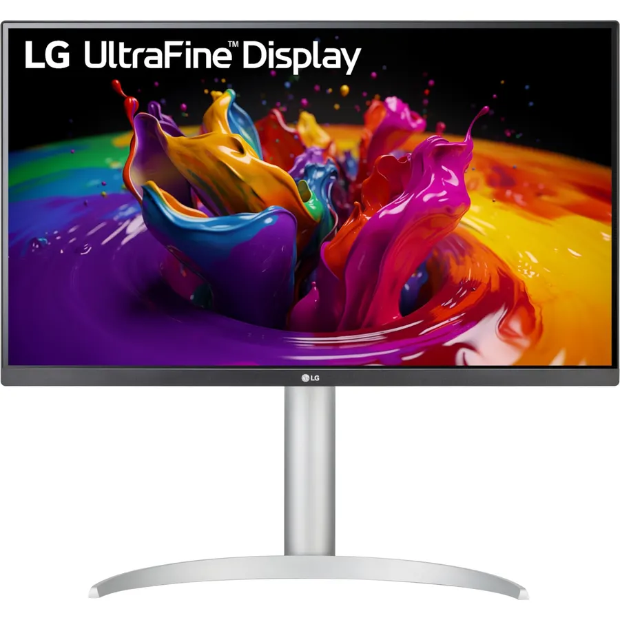 LG 27UP850-W Monitor 27 UHD (3840 x 2160) IPS Display, VESA DisplayHDR 400, DCI-P3 95% Color Gamut, USB-C, 3-Side Virtually Borderless Display, Height/Pivot/Tilt Adjustable Stand - Silver