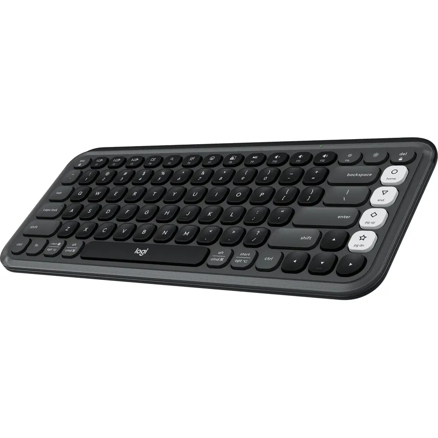 Logitech POP ICON Keys Wireless Bluetooth Keyboard - Graphite and White