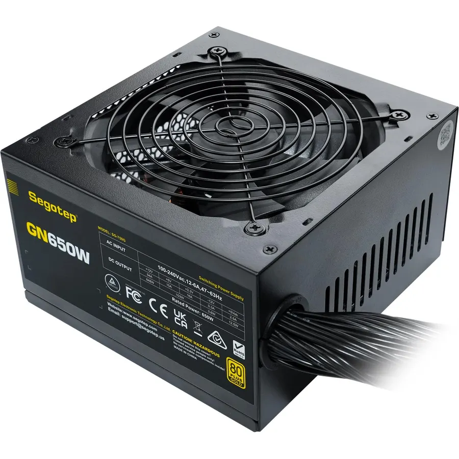 Segotep GM850 850W Power Supply, 80 Plus Gold Certified, PCIe 5.1 & ATX 3.1