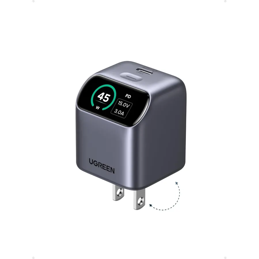 UGREEN 45W Smart Display Charger with 30W 3-Port USB C Charger