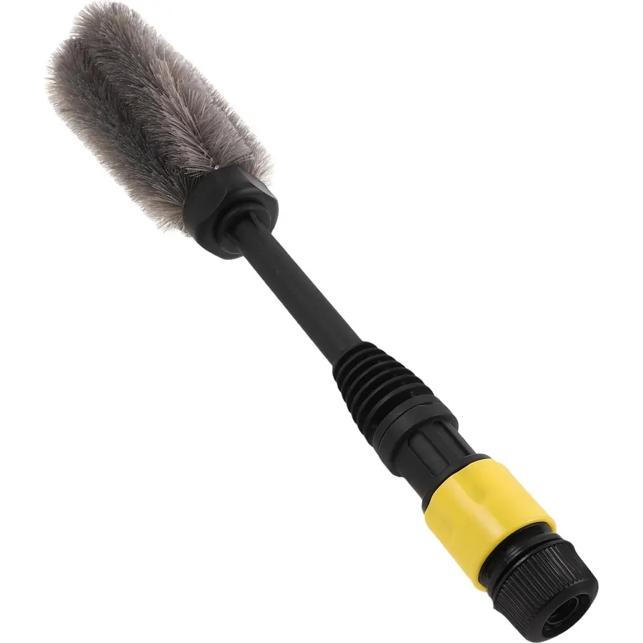 Wheel Rim Cleaning Brush Soft Bristle Car Wash Tool with Water Flow